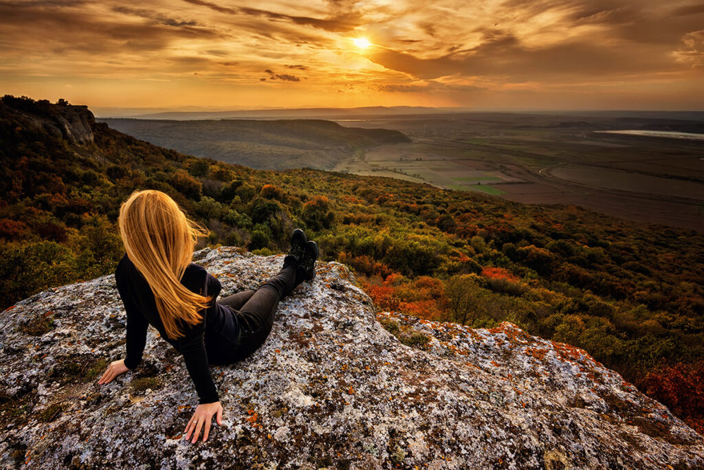 girl on hill